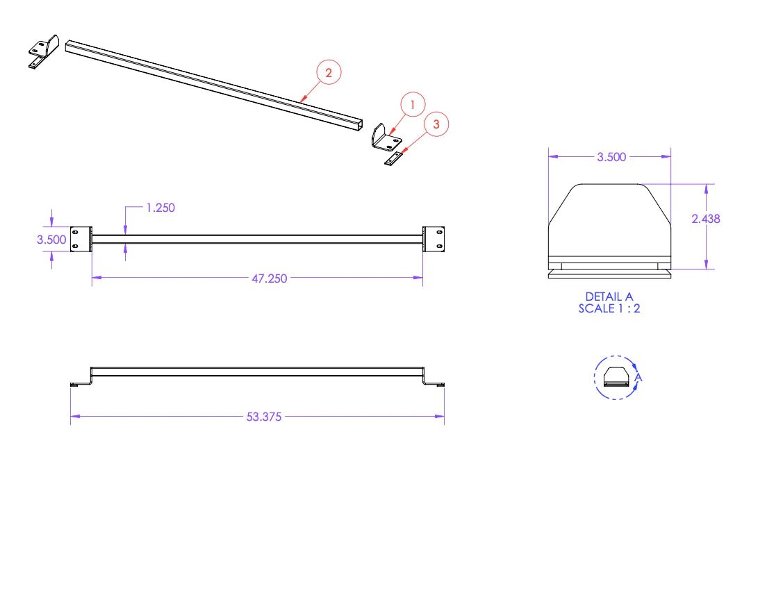 Van Wife Components Solar Bars 2007+ Sprinter Roof Rails - Out There Vans