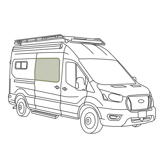 VanEssential Ford Transit Sliding Door Window Cover - Out There Vans, LLC