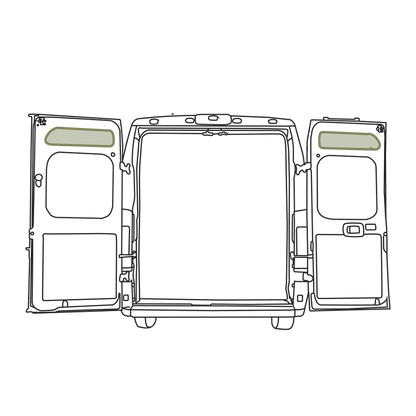 VanEssential RAM ProMaster Upper Rear Door Storage Panels (Pair) - Out There Vans