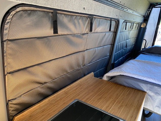 VanEssential Mercedes Sprinter Passenger Van Middle + Rear QTR Window Cover - Out There Vans