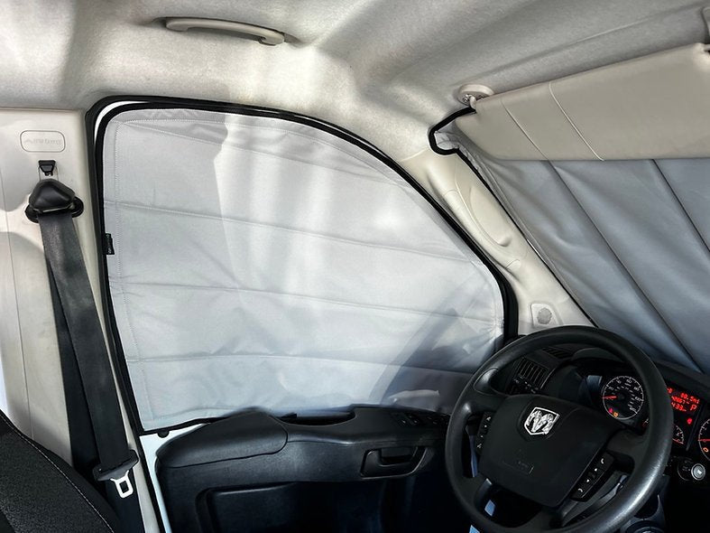 VanEssential Ram ProMaster Front Door Window Covers (Pair) - Out There Vans