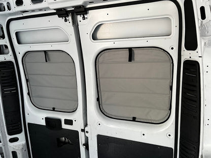 VanEssential Ram ProMaster Rear Door Window Covers (Pair) - Out There Vans
